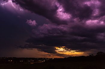 Nature, Night, Clouds, Usa, United States, Mainly Cloudy, Overcast, Urbandale HD wallpaper