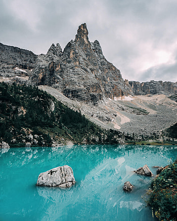 Landscape, Nature, Stones, Mountains, Rocks, Lake HD phone wallpaper