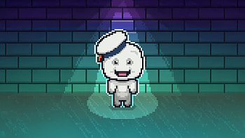 Stay Puft Marshmallow Man 8 Bit, ghostbusters, stay-puft-marshmallow-man, 8-bit, artwork, art, digital-art, cartoons, movies, deviantart HD wallpaper
