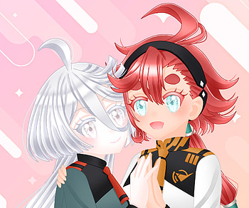 Miorine Rembran & Suletta Mercury, Suletta Mercury, Miorine Rembran, Anime, Mobile Suit Gundam: The Witch from Mercury HD wallpaper