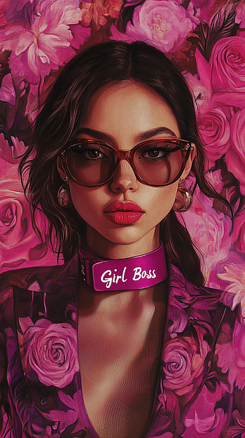 Empowered Girl Boss: Stylish , girl boss, fashion, sunglasses, rose, portrait HD phone wallpaper