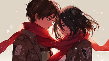 Epic Eren Yeager & Mikasa Ackerman, Anime, Attack on Titan, Eren Yeager, Mikasa Ackerman, Eren & Mikasa HD wallpaper