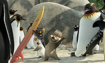 Surf’s Up: Furry Penguins on Sandy Shores, furry (anthropomorphic), penguin, sand, movie, surf's up HD wallpaper
