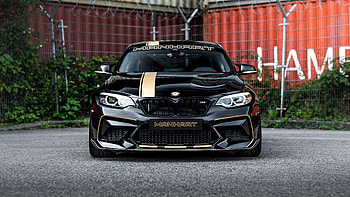Manhart BMW, gold, tuned, germany, black HD wallpaper