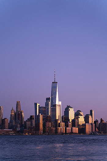 Cities, Rivers, City, Skyscraper, Lights HD phone wallpaper