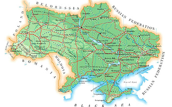 Map of Ukraine, Geographical representation, Detailed map, Travel reference HD wallpaper