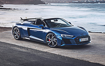 Audi R8 Spyder V10 performance RWD, , supercars, 2022 cars, R, blue cabriolet, german cars, Audi HD wallpaper