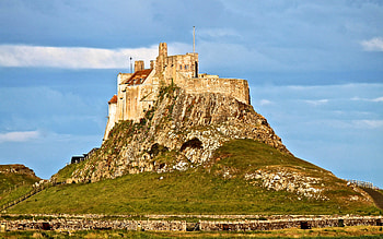 Lindisfarne Castle, England, medieval, island, castle, england HD wallpaper