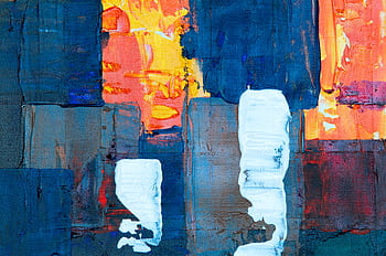 Explore a vibrant abstract expression with bold colors on canvas, capturing artistic creativity. HD wallpaper