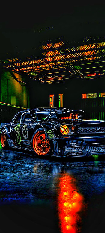 Mustang hoonicorn (hon, green, honigan, car, black HD phone wallpaper