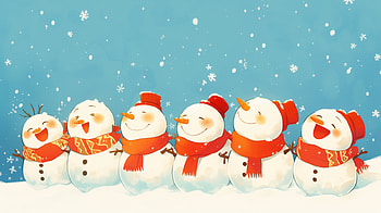 Charming Snowman Family, snowman HD wallpaper