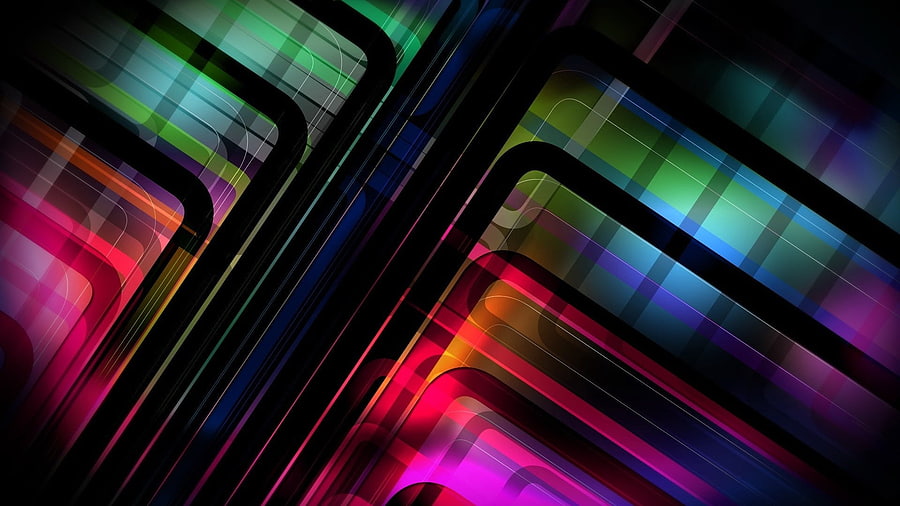 abstract, colorful, square, stage HD wallpaper