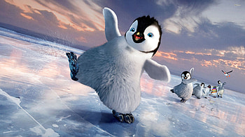 Two feet , Cute penguins, Footprints in the snow HD wallpaper