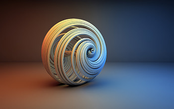 3D ball, digital art HD wallpaper