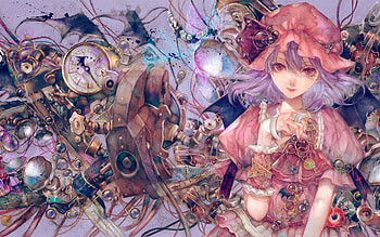 Remilia Scarlet, Touhou Project, anime characters, Japanese manga, Scarlet Devil Mansion, Remilia Scarlet Touhou Project, Embodiment of Scarlet Devil, Touhou Project characters HD wallpaper