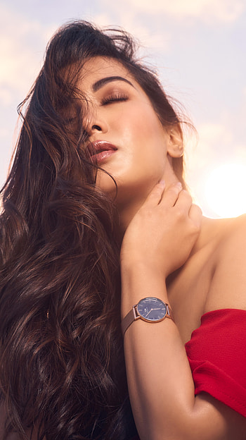 Catherine Tresa, multilingual actress, sensual seductive, red lips HD phone wallpaper
