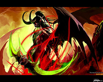 Bloody Demon Hunter, illidan, demonhunter, demon, warcraft HD wallpaper