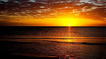 Nature, Sunset, Sea, Evening, Calm HD wallpaper