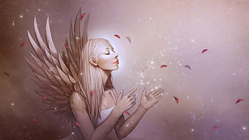 Angel, cg, fantasy, female HD wallpaper