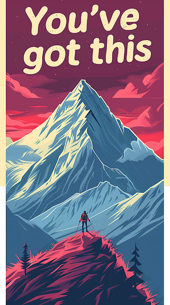 Inspirational Mountain Climb - You've Got This, motivational, inspirational HD phone wallpaper
