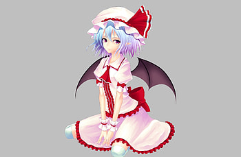 Remilia Scarlet, small wings, cute, anime HD wallpaper
