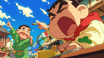 Shin-chan's Festival Adventure, Anime, Crayon Shin-chan, Shinchan Nohara, child, colorful HD wallpaper