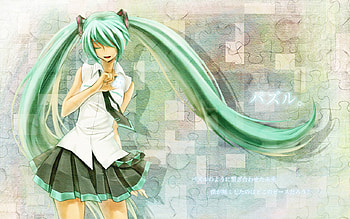 Miku Puzzle, miku, puzzle, anime, hatsune HD wallpaper