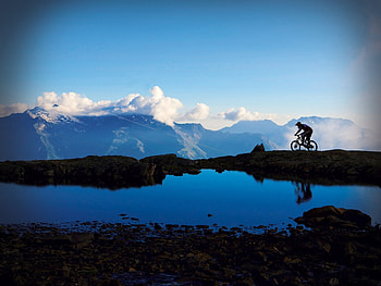 Sports, Landscape, Mountains, Bicycles HD wallpaper