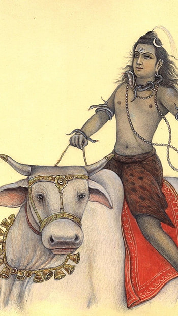 Rudra Shiva, Nandi, Painting HD phone wallpaper