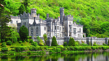 Kylemore Castle, reflection, nature, castle, forest, lake HD wallpaper