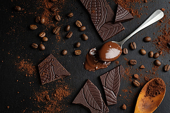 Chocolate, sweet, spoon, food HD wallpaper