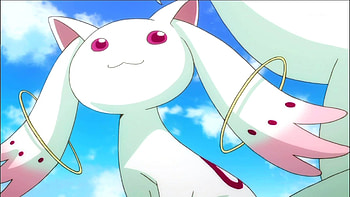 Kyubey, Sayaka Miki, Magical creature, Anime HD wallpaper