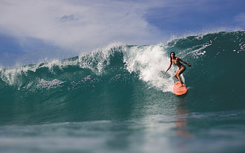 Surfboard ocean, nature, amazing, surfboard, ocean HD wallpaper
