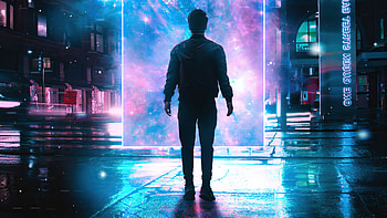 Into The Galaxy Portal , artist, artwork, digital-art, deviantart HD wallpaper