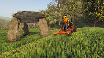 Lawn Mowing Simulator Game – Mower in Action, video game, Lawn Mowing Simulator, lawn mower HD wallpaper