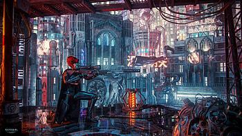 Razorgirl, artist, digital-art, behance HD wallpaper