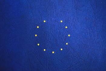 European Union flag with missing stars representing Brexit concept. HD wallpaper