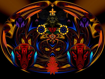 Evil Eyes, eye candy, abstract, 3d, fractal, collage HD wallpaper