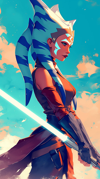 Ahsoka Tano Lightsaber, movie, Star Wars, Ahsoka Tano, lightsaber HD phone wallpaper