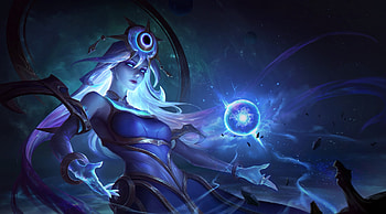 Cosmic Lux, blue, fantasy, lux, jun l t, lol, girl, junlt, cosmic HD wallpaper