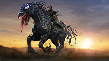 Symbiote Stallion Rage On The Horizon, venom-the-last-dance, venom-3, venom, movies, tom-hardy, superheroes, poster, sony, artwork, art, digital-art, artstation HD wallpaper
