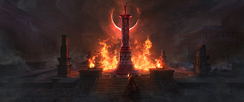 Diablo IV Epic Battle – Fiery Inferno Unleashed, video game, Diablo IV HD wallpaper