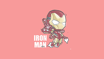 Iron Man Minimal Chibbi , iron-man, superheroes, minimalism, minimalist, artist, artwork, digital-art, artstation HD wallpaper
