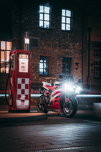 Night, Motorcycles, Shine, Light, Motorcycle, Bike HD phone wallpaper