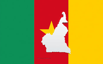 Cameroon map silhouette, Flag of Cameroon, silhouette on the flag, Cameroon, 3d Cameroon map silhouette, Cameroon flag, Cameroon 3d map HD wallpaper