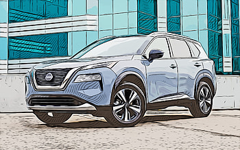Nissan Rogue, , vectro art, 2022 cars, crossovers, Nissan Rogue drawing, 2022 Nissan Rogue, abstract cars, Nissan HD wallpaper