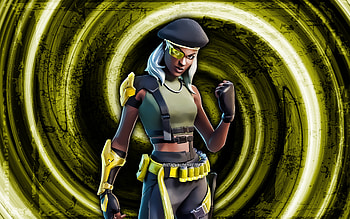 Terra, yellow grunge background, Fortnite, vortex, Fortnite characters, Terra Skin, Fortnite Battle Royale, Terra Fortnite HD wallpaper