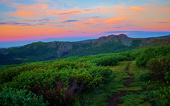 Sunset Near Creede, Colorado, holls, colors, clouds, landscape, trees, sky, forest HD wallpaper