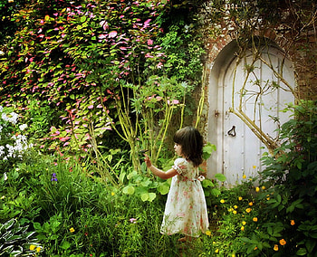Secret Garden, garden, girl, fantasy, secret HD wallpaper