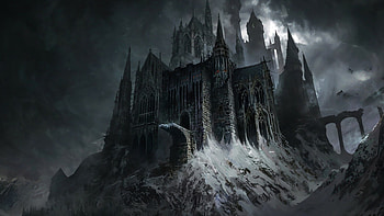 Fantasy castle , Dark castle beauty, Gothic architecture, Enchanted atmosphere HD wallpaper